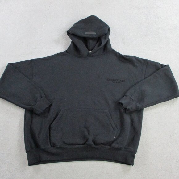 Fear of God Other - Fear of God Essentials Stretch Limo Hoodie Adult Medium Black Logo Spellout EUC